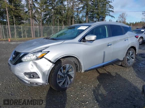 2015 Nissan Murano Platinum with VIN 5N1AZ2MH4FN248409, listed as a IAAI auction lot 41751567 with 84,776 mi miles and . Bid and sale history available at DreamBid. Image 2.