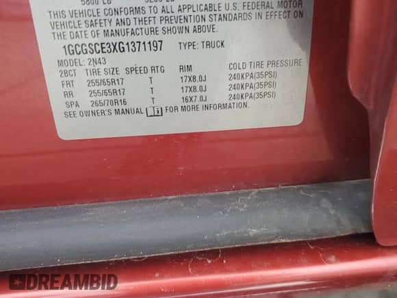 2016 Chevrolet Colorado 2WD LT с VIN 1GCGSCE3XG1371197, выставлен на аукционе Copart как лот 85327354 с пробегом 140 622 миль миль и Списание • Salvage title. История ставок и продаж доступна на DreamBid. Изображение 14.