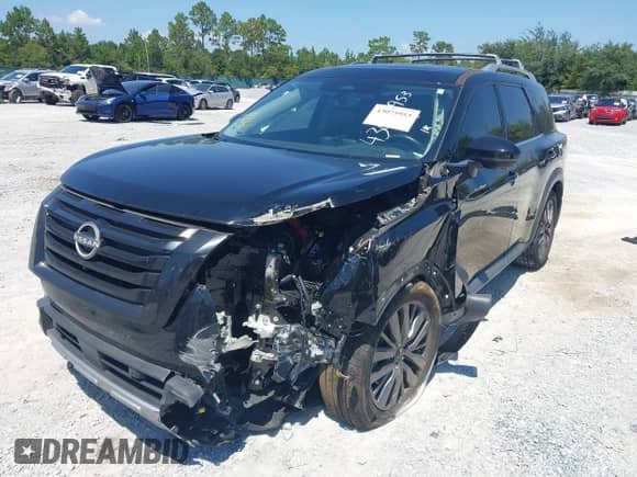 2023 Nissan Pathfinder SL with VIN 5N1DR3CB6PC247663, listed as a IAAI auction lot 43075953 with 14,115 mi miles and . Bid and sale history available at DreamBid. Image 17.