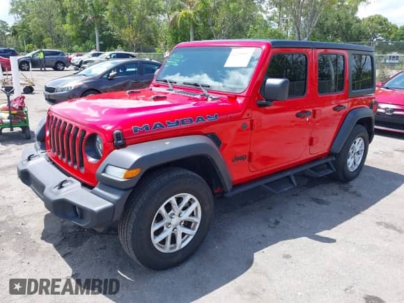 2023 Jeep Wrangler Sport S с VIN 1C4HJXDG4PW678113, выставлен на аукционе IAAI как лот 42200402 с пробегом 21 614 миль миль и . История ставок и продаж доступна на DreamBid. Изображение 2.