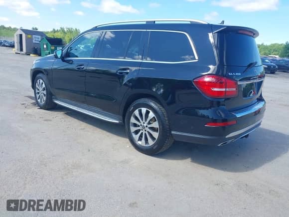 2018 Mercedes-Benz GLS 450 with VIN 4JGDF6EE3JB073582, listed as a IAAI auction lot 42404514 with 146,617 mi miles and . Bid and sale history available at DreamBid. Image 3.