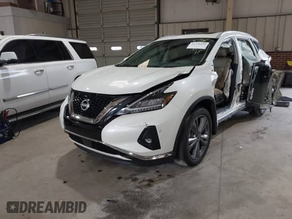 2024 Nissan Murano Platinum with VIN 5N1AZ2DS9RC116984, listed as a IAAI auction lot 43338934 with 14,316 mi miles and . Bid and sale history available at DreamBid. Image 2.