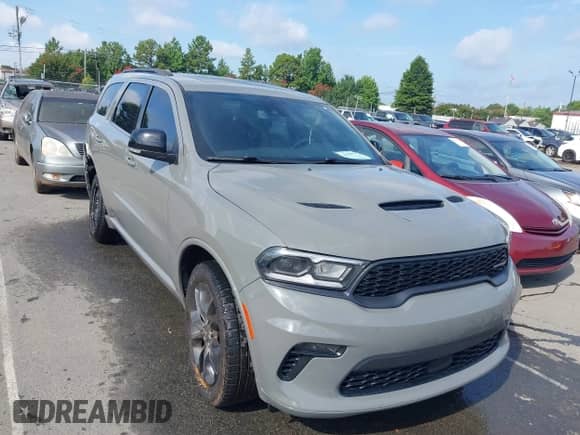 2021 Dodge Durango GT Plus with VIN 1C4RDJDG2MC602282, listed as a IAAI auction lot 42754864 with 76,785 mi miles and . Bid and sale history available at DreamBid. Image 1.
