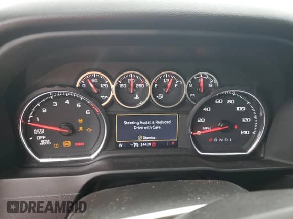 2022 Chevrolet Silverado 1500 RST with VIN 1GCPWDEDXNZ148319, listed as a Copart auction lot 62749825 with 24,420 mi miles and Salvage title. Bid and sale history available at DreamBid. Image 9.