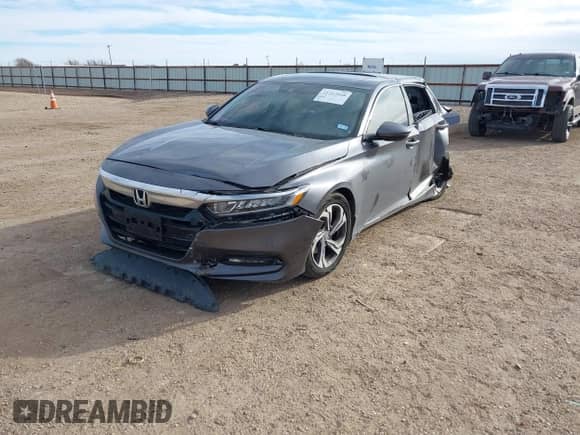 2020 Honda Accord EX-L with VIN 1HGCV1F54LA057566, listed as a IAAI auction lot 41213040 with 90,219 mi miles and . Bid and sale history available at DreamBid. Image 2.