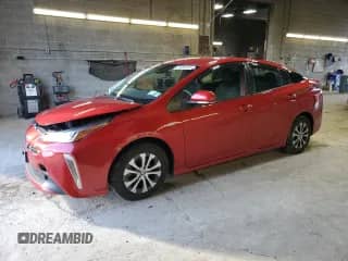 2021 Toyota Prius LE with VIN JTDL9MFU9M3024743, listed as a Copart auction lot 87365165 with 45,075 mi miles and Salvage title. Bid and sale history available at DreamBid. Image 1.