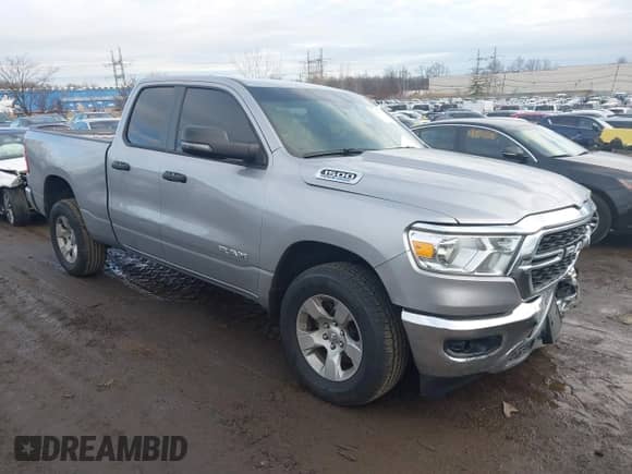 2024 Ram 1500 Big Horn with VIN 1C6SRFBT0RN102804, listed as a IAAI auction lot 41132719 with 21,976 mi miles and . Bid and sale history available at DreamBid. Image 1.