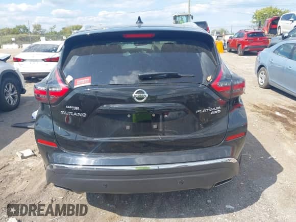 2020 Nissan Murano Platinum with VIN 5N1AZ2DS9LN171494, listed as a IAAI auction lot 43179862 with 22,081 mi miles and . Bid and sale history available at DreamBid. Image 16.
