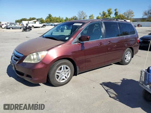 2007 Honda Odyssey EX-L с VIN 5FNRL38727B090653, выставлен на аукционе Copart как лот 85742435 с пробегом 210 125 миль миль и Списание • Salvage title. История ставок и продаж доступна на DreamBid. Изображение 1.