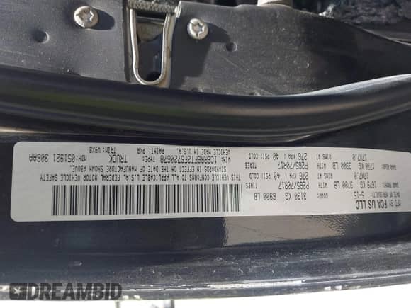 2015 Ram 1500 Express with VIN 1C6RR6FT2FS720678, listed as a IAAI auction lot 42218443 with Not provided miles and . Bid and sale history available at DreamBid. Image 9.