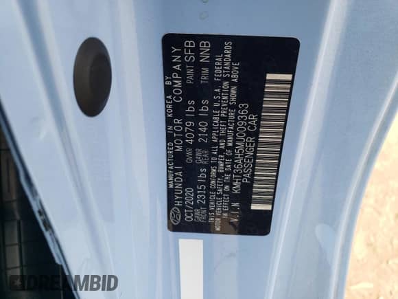 2021 Hyundai Veloster z VIN KMHT36AH5MU009363, wystawiony jako Copart lot #54372415 z przebiegiem 71 941 mil mil oraz Szkoda całkowita • Salvage title. Historia ofert i sprzedaży dostępna na DreamBid. Obrazek 12.