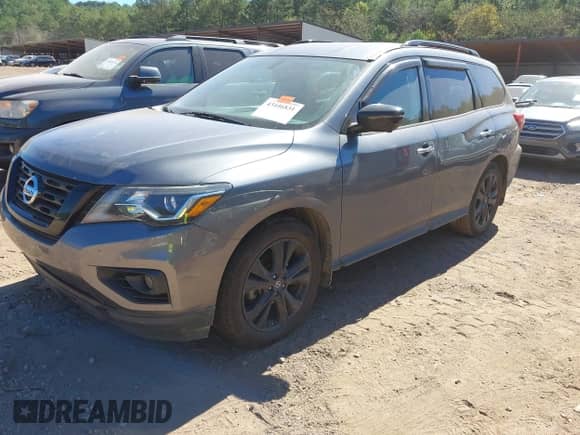 2018 Nissan Pathfinder SV with VIN 5N1DR2MN0JC677439, listed as a IAAI auction lot 43446831 with 180,185 mi miles and . Bid and sale history available at DreamBid. Image 2.