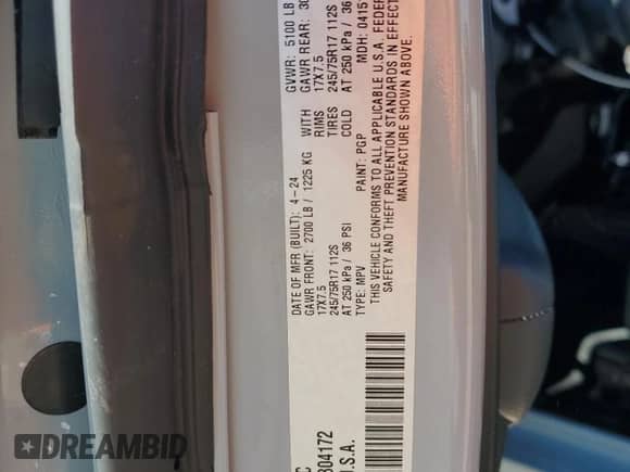 2024 Jeep Wrangler Sport с VIN 1C4PJXAGXRW304172, выставлен на аукционе Copart как лот 80963774 с пробегом Не указан миль и На запчасти • Non repairable. История ставок и продаж доступна на DreamBid. Изображение 12.