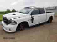 2018 Ram 1500 Sport with VIN 1C6RR7UT9JS170283, listed as a Copart auction lot 57828685 with 73,643 mi miles and Salvage title. Bid and sale history available at DreamBid. Image 1.