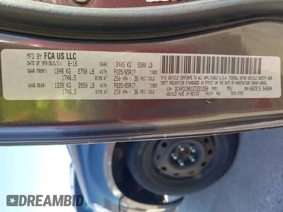 2016 Dodge Journey SE с VIN 3C4PDCAB1GT231250, выставлен на аукционе IAAI как лот 43506700 с пробегом 218 437 миль миль и . История ставок и продаж доступна на DreamBid. Изображение 9.