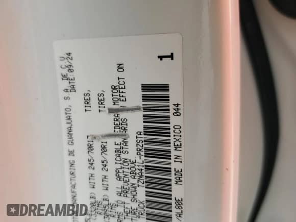2024 Toyota Tacoma SR with VIN 3TYKD5HN6RT010587, listed as a Copart auction lot 69181285 with 17,942 mi miles and Salvage title. Bid and sale history available at DreamBid. Image 12.