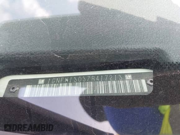 2007 Chevrolet Tahoe LTZ z VIN 1GNFK13037R417213, wystawiony jako IAAI lot #43109653 z przebiegiem 190 212 mil mil oraz . Historia ofert i sprzedaży dostępna na DreamBid. Obrazek 9.