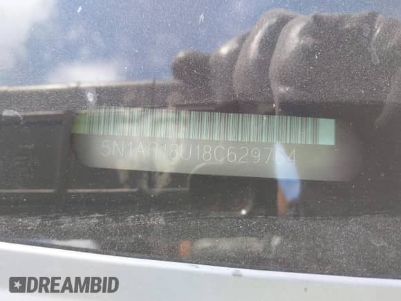 2008 Nissan Pathfinder SE с VIN 5N1AR18U18C629764, выставлен на аукционе IAAI как лот 41418394 с пробегом 211 491 миль миль и . История ставок и продаж доступна на DreamBid. Изображение 9.