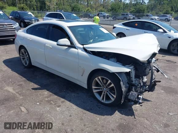 2018 BMW 4 Series 430i with VIN WBA4J1C53JBG76539, listed as a IAAI auction lot 43082086 with 93,158 mi miles and . Bid and sale history available at DreamBid. Image 1.