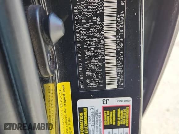2011 Toyota Corolla L with VIN 2T1BU4EE9BC698769, listed as a Copart auction lot 81155745 with 167,386 mi miles and Salvage title. Bid and sale history available at DreamBid. Image 12.