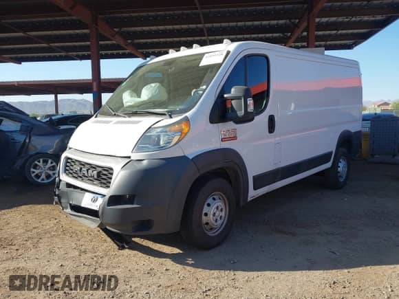 2019 Ram ProMaster Cargo with VIN 3C6TRVAG9KE505807, listed as a IAAI auction lot 42899328 with 148,508 mi miles and . Bid and sale history available at DreamBid. Image 2.