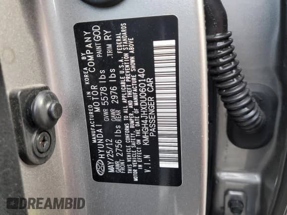 2013 Hyundai Equus Signature z VIN KMHGH4JHXDU060140, wystawiony jako Copart lot #47474125 z przebiegiem 127 390 mil mil oraz Szkoda całkowita • Salvage title. Historia ofert i sprzedaży dostępna na DreamBid. Obrazek 12.