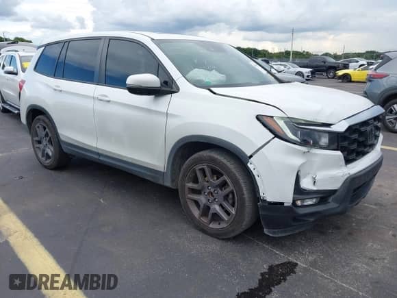 2022 Honda Passport EX-L с VIN 5FNYF7H53NB005258, выставлен на аукционе IAAI как лот 43291545 с пробегом 82 070 миль миль и . История ставок и продаж доступна на DreamBid. Изображение 1.
