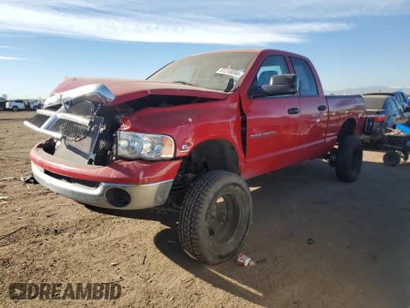 2005 Dodge 2500 SLT с VIN 3D7KS28C55G715779, выставлен на аукционе Copart как лот 81310094 с пробегом 257 427 миль миль и Списание • Salvage title. История ставок и продаж доступна на DreamBid. Изображение 1.
