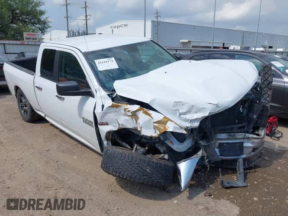 2018 Ram 1500 Big Horn z VIN 1C6RR7GT7JS106481, wystawiony jako IAAI lot #42441574 z przebiegiem 179 700 mil mil oraz . Historia ofert i sprzedaży dostępna na DreamBid. Obrazek 1.