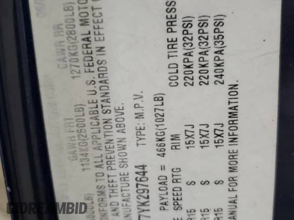 2000 Chevrolet Blazer LS z VIN 1GNCS13W7YK297644, wystawiony jako Copart lot #70089505 z przebiegiem 264 962 mil mil oraz Szkoda całkowita • Salvage title. Historia ofert i sprzedaży dostępna na DreamBid. Obrazek 14.