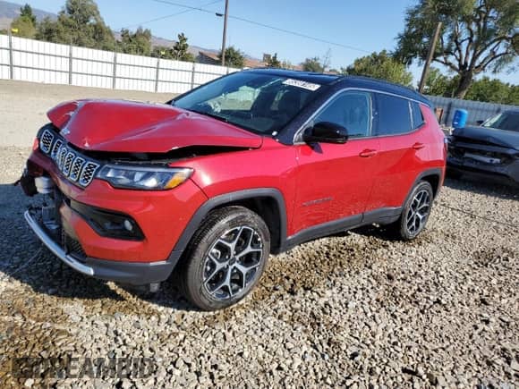 2025 Jeep Compass Limited с VIN 3C4NJDCN3ST620994, выставлен на аукционе Copart как лот 85388145 с пробегом 4 681 миль миль и Чистый • Clean title. История ставок и продаж доступна на DreamBid. Изображение 1.