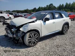 2023 Nissan Pathfinder Platinum with VIN 5N1DR3DJ6PC255770, listed as a Copart auction lot 69117205 with Not provided miles and Salvage title. Bid and sale history available at DreamBid. Image 1.