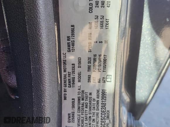 2010 Chevrolet Colorado 1LT с VIN 1GCESCDE2A8120991, выставлен на аукционе Copart как лот 85899805 с пробегом 151 175 миль миль и Списание • Salvage title. История ставок и продаж доступна на DreamBid. Изображение 13.