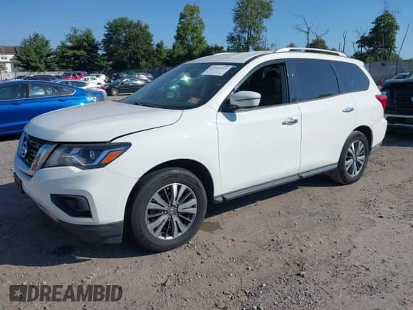 2017 Nissan Pathfinder SV with VIN 5N1DR2MMXHC907991, listed as a IAAI auction lot 43149399 with 85,553 mi miles and . Bid and sale history available at DreamBid. Image 2.