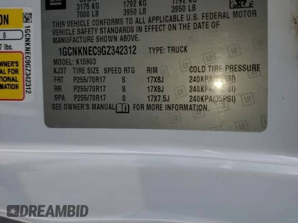 2016 Chevrolet Silverado 1500 Work Truck с VIN 1GCNKNEC9GZ342312, выставлен на аукционе Copart как лот 67086405 с пробегом 170 311 миль миль и Списание • Salvage title. История ставок и продаж доступна на DreamBid. Изображение 12.
