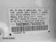2005 Honda Accord EX-L with VIN 1HGCM66575A008316, listed as a IAAI auction lot 43551280 with 198,509 mi miles and . Bid and sale history available at DreamBid. Image 9.