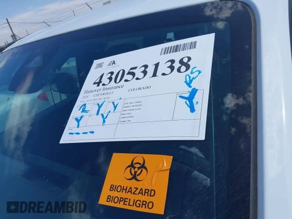 2024 Chevrolet Colorado 4WD Work Truck with VIN 1GCGTBEC3R1126526, listed as a IAAI auction lot 43053138 with 390 mi miles and . Bid and sale history available at DreamBid. Image 13.