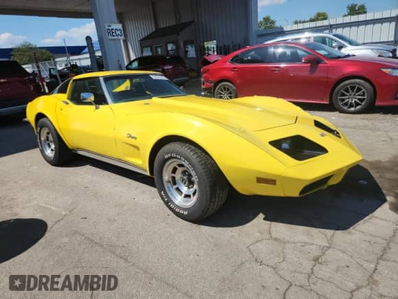 1973 Chevrolet Corvette with VIN 1Z37J3S409033, listed as a Copart auction lot 68823005 with 61,167 mi miles and Salvage title. Bid and sale history available at DreamBid. Image 4.