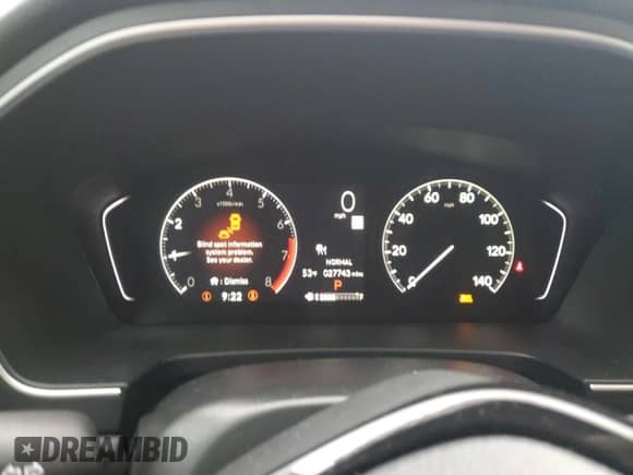 2023 Honda Pilot EX-L with VIN 5FNYG2H55PB004180, listed as a Copart auction lot 80510544 with 27,743 mi miles and Salvage title. Bid and sale history available at DreamBid. Image 9.