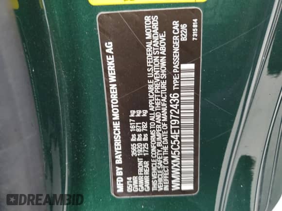 2014 MINI Hardtop with VIN WMWXM5C54ET972436, listed as a Copart auction lot 84750525 with 96,516 mi miles and Non repairable. Bid and sale history available at DreamBid. Image 12.