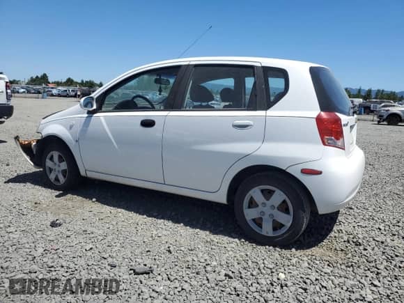 2007 Chevrolet Aveo LS with VIN KL1TD666X7B725336, listed as a Copart auction lot 63699535 with 135,312 mi miles and Salvage title. Bid and sale history available at DreamBid. Image 2.