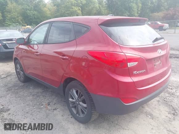 2014 Hyundai Tucson GLS with VIN KM8JT3AF2EU895955, listed as a IAAI auction lot 43284675 with 100,571 mi miles and . Bid and sale history available at DreamBid. Image 3.
