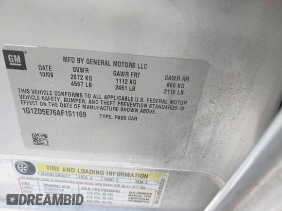 2010 Chevrolet Malibu 2LT с VIN 1G1ZD5E76AF151169, выставлен на аукционе IAAI как лот 42834906 с пробегом 219 799 миль миль и . История ставок и продаж доступна на DreamBid. Изображение 9.