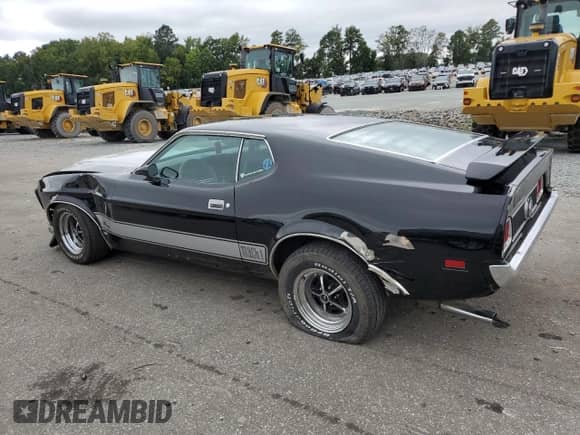 1973 Ford Mustang с VIN 3F05Q246275, выставлен на аукционе Copart как лот 80139025 с пробегом 48 075 миль миль и Списание • Salvage title. История ставок и продаж доступна на DreamBid. Изображение 2.