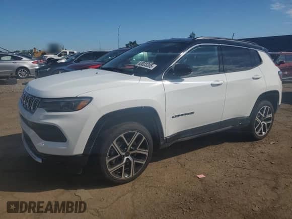 2025 Jeep Compass Limited with VIN 3C4NJDCN1ST538438, listed as a Copart auction lot 63023205 with 2,449 mi miles and Clean title. Bid and sale history available at DreamBid. Image 1.