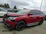 2020 Nissan Pathfinder Platinum with VIN 5N1DR2DM4LC585177, listed as a Copart auction lot 46745605 with 116,725 mi miles and Salvage title. Bid and sale history available at DreamBid. Image 12.