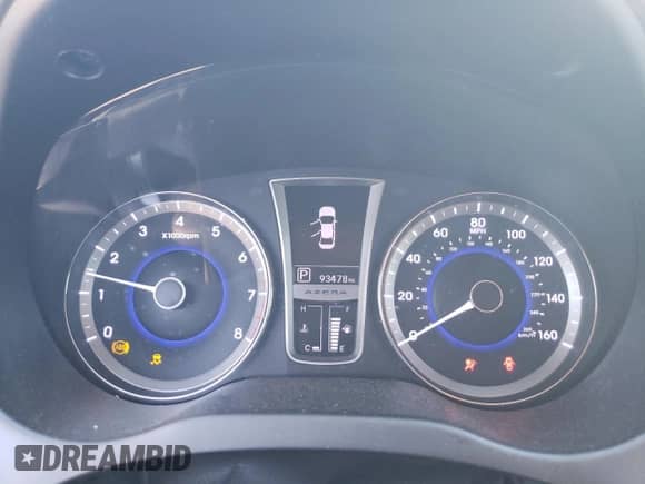 2013 Hyundai Azera с VIN KMHFG4JG5DA200828, выставлен на аукционе Copart как лот 79511064 с пробегом 93 478 миль миль и Списание • Salvage title. История ставок и продаж доступна на DreamBid. Изображение 9.