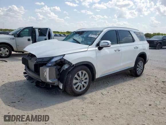 2025 Hyundai Palisade SEL with VIN KM8R24GE9SU921179, listed as a Copart auction lot 69071375 with 7,227 mi miles and Salvage title. Bid and sale history available at DreamBid. Image 1.