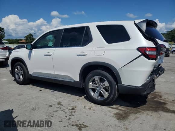 2025 Honda Pilot EX-L с VIN 5FNYG1H44SB064557, выставлен на аукционе Copart как лот 65960875 с пробегом 7 549 миль миль и Списание • Salvage title. История ставок и продаж доступна на DreamBid. Изображение 2.