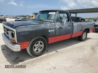 1987 Dodge Trucks with VIN 1B7HD14T9HS384894, listed as a Copart auction lot 57977035 with 98,864 mi miles and Salvage title. Bid and sale history available at DreamBid. Image 1.
